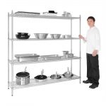 Vogue 4 Tier Wire Shelving Kit 1830x460mm - Image 3