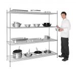 Vogue 4 Tier Wire Shelving Kit 1830x610mm - Image 3