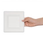 Fiesta Compostable Bagasse Square Plates 159mm (50 Pack) - Image 2