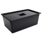 Vogue Polycarbonate 1/1 Gastronorm Container 200mm Black - Image 3