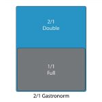 Vogue Stainless Steel 2/1 Gastronorm Tray 65mm - Image 2
