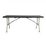 Bolero Rectangular Centre Folding Table 6ft Black