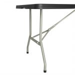 Bolero Rectangular Centre Folding Table 6ft Black - Image 3