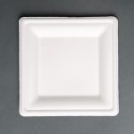 Fiesta Compostable Bagasse Square Plates 159mm (50 Pack)