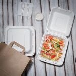 Fiesta Compostable Bagasse Hinged Food Containers 223mm (200 Pack) - Image 7