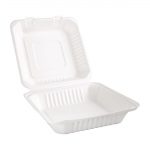 Fiesta Compostable Bagasse Hinged Food Containers 236mm (200 Pack) - Image 3