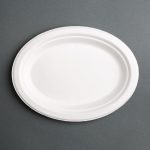 Fiesta Compostable Bagasse Oval Plates 316mm (50 Pack)