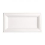 Fiesta Compostable Bagasse Rectangular Plates 258mm (50 Pack) - Image 2