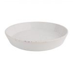 Olympia Cavolo Flat Round Bowls White Speckle 220mm (4 Pack)