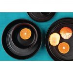 Olympia Cavolo Flat Round Plates Textured Black 180mm (6 Pack) - Image 3