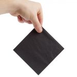 Fiesta Recyclable Cocktail Napkin Black 24x24cm 2ply 1/4 Fold (4000 Pack) - Image 3