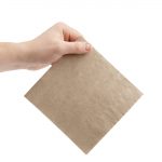 Fiesta Recyclable Recycled Lunch Napkin Kraft 33x33cm 2ply 1/4 Fold (2000 Pack) - Image 3