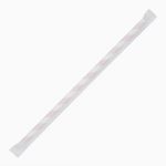 Fiesta Compostable Individually Wrapped Paper Straws Red Stripes (250 Pack) - Image 2