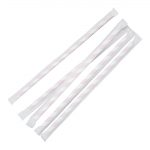 Fiesta Compostable Individually Wrapped Paper Straws Red Stripes (250 Pack) - Image 3