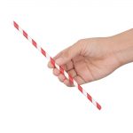 Fiesta Compostable Individually Wrapped Paper Straws Red Stripes (250 Pack) - Image 4