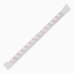 Fiesta Compostable Individually Wrapped Paper Smoothie Straws Red Stripes (250 Pack)