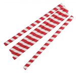 Fiesta Compostable Individually Wrapped Paper Smoothie Straws Red Stripes (250 Pack) - Image 3