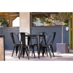 Bolero Bistro Steel Side Chairs Black (Pack of 4) - Image 3