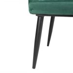 Bolero Lia Velvet Effect Chairs Dark Green (Set of 2) - Image 5