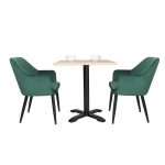 Bolero Lia Velvet Effect Chairs Dark Green (Set of 2) - Image 6