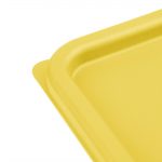 Hygiplas Square Food Storage Container Lid Yellow Small - Image 4