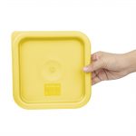 Hygiplas Square Food Storage Container Lid Yellow Small - Image 5