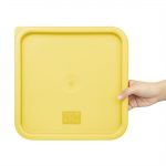 Hygiplas Square Food Storage Container Lid Yellow Large - Image 5