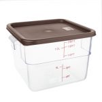 Hygiplas Square Food Storage Container Lid Brown Large - Image 2