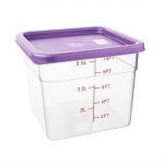 Hygiplas Square Food Storage Container Lid Purple Medium - Image 2