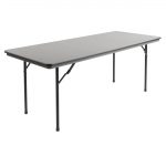 Bolero ABS Rectangular Folding Table Grey 6ft (Single) - Image 2