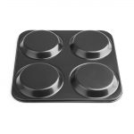 Vogue Carbon Steel Non-Stick Yorkshire Pudding Tray 4 Cup - Image 2