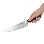 Vogue Soft Grip Chef Knife Black 20cm - Image 2