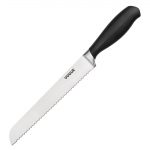 Vogue Soft Grip Bread Knife Black 20cm