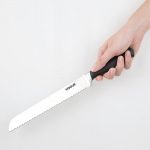 Vogue Soft Grip Bread Knife Black 20cm - Image 2