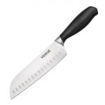 Vogue Soft Grip Santoku Knife Black 18cm