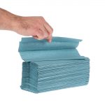Jantex C Fold Paper Hand Towels Blue 1-ply 2880 sheets - Image 3