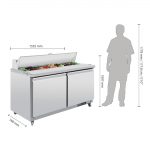 Polar U-Series Double Door Prep Counter Fridge 527Ltr - Image 4