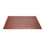 Jantex Rubber Grease Resistant Anti Fatigue Mat Red 1500 x 900mm - Image 2