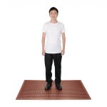 Jantex Rubber Grease Resistant Anti Fatigue Mat Red 1500 x 900mm - Image 4