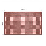 Jantex Rubber Grease Resistant Anti Fatigue Mat Red 1500 x 900mm - Image 5