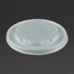 Vegware Compostable Hot Food Pot Flat Lids 350ml / 12oz and 455ml / 16oz (500 Pack) - Image 2