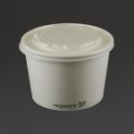 Vegware Compostable Hot Food Pot Flat Lids 350ml / 12oz and 455ml / 16oz (500 Pack) - Image 5