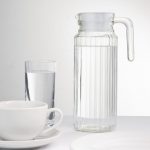 Olympia Ribbed Glass Jugs 1Ltr (6 Pack) - Image 4