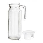 Olympia Ribbed Glass Jugs 1Ltr (6 Pack) - Image 7