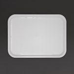 Olympia Kristallon Polypropylene Fast Food Tray White Medium 415mm - Image 2