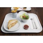 Olympia Kristallon Polypropylene Fast Food Tray White Large 450mm - Image 5