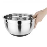 Vogue Stainless Steel Mixing Bowl with Silicone Base 5Ltr - Image 4