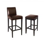 Bolero Faux Leather High Bar Stool Brown (Single) - Image 3