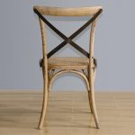 Bolero Natural Bentwood Chairs with Metal Cross Backrest (Pack of 2) - Image 4