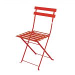 Bolero Red Pavement Style Steel Chairs (Pack of 2) - Image 2